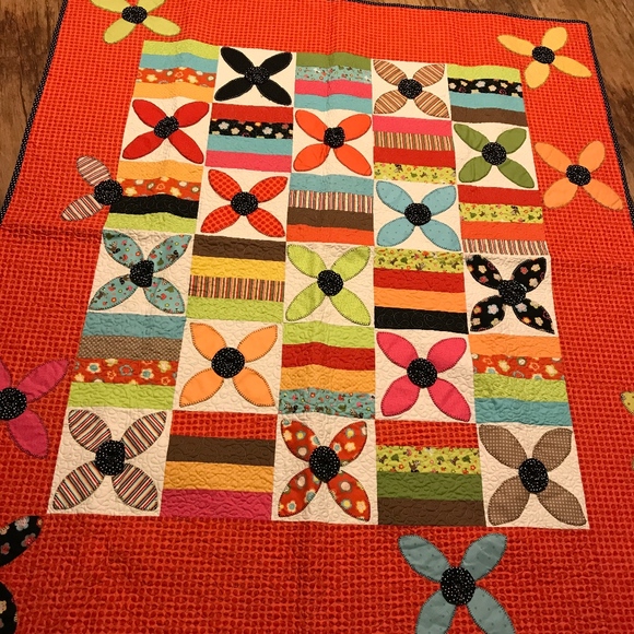 New, Hand Made, quilted throw